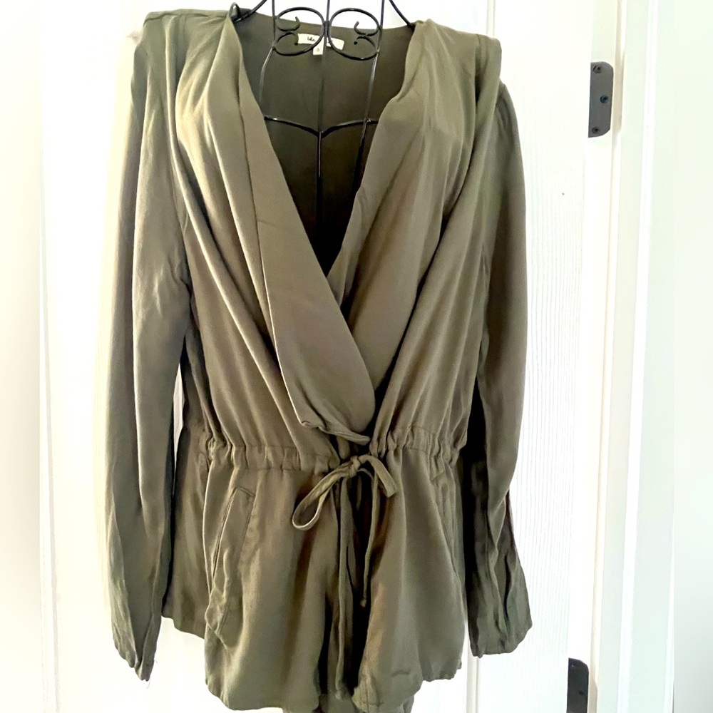 Olive Green Wrap Jacket Large